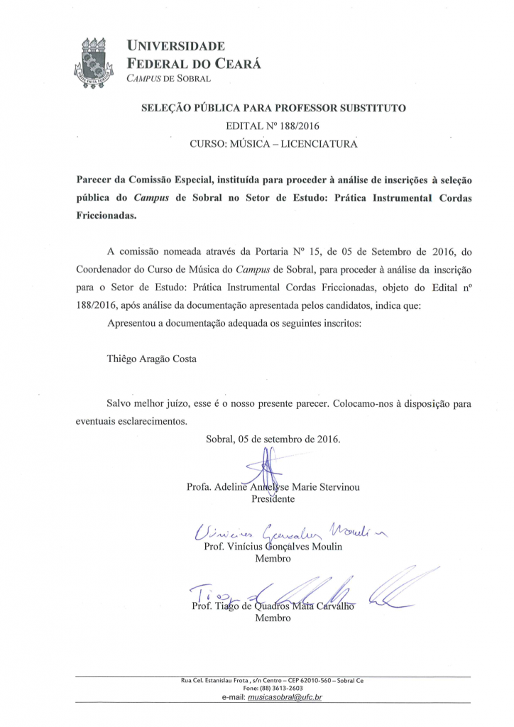 Parcer substituto cordas fric