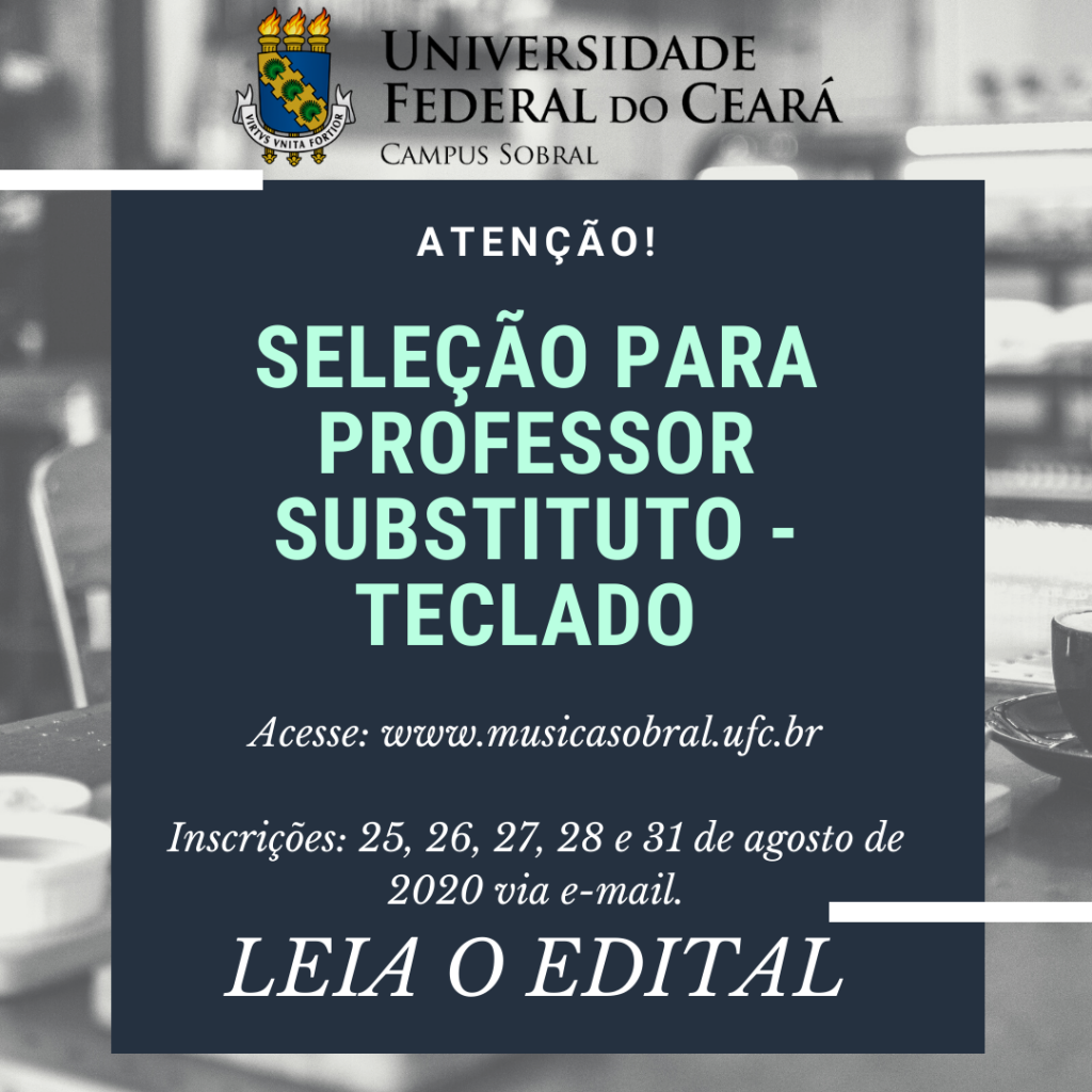 Seleção para professor substituto - Teclado