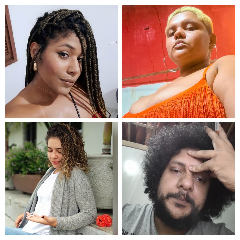 Lílian Silva (superior esquerdo); Kieza Fran (superior direito); Thay Gadelha (inferior esquerdo); Douglas La Divina (inferior direito).